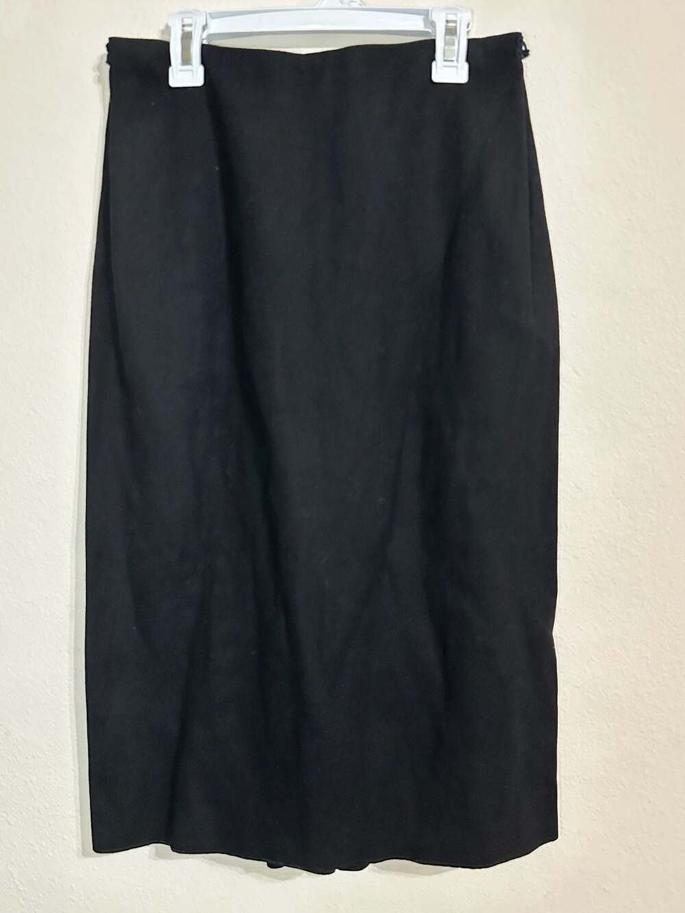 Lanvin Hiver 2007 Black Wool Blend Midi Skirt Size 36
